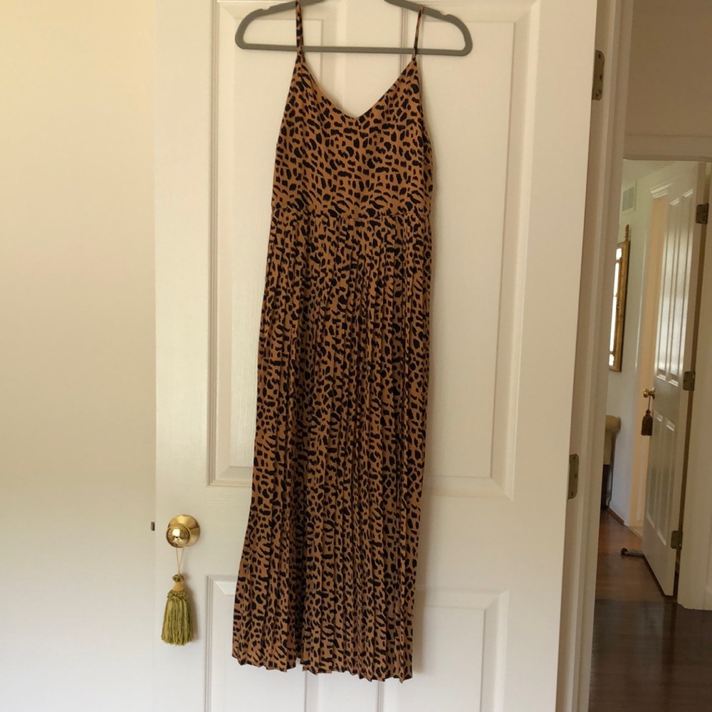 Leopard Print Spaghetti Strap Dress